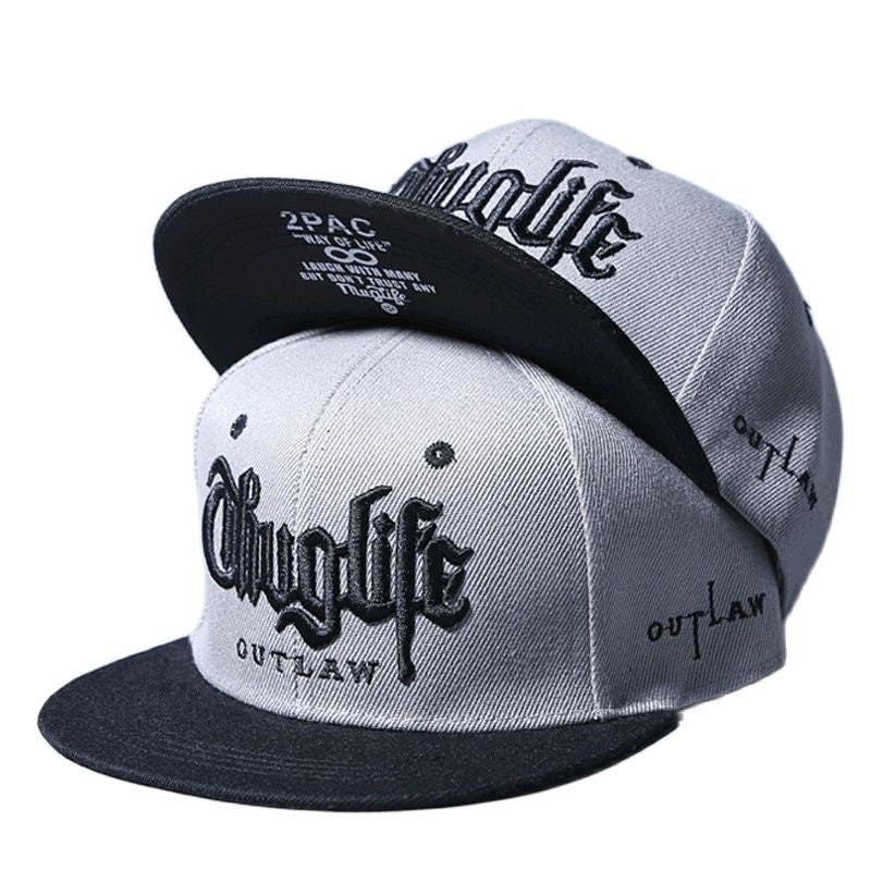 Moda masculina série ladrão dupla cor bloco snapback boné unissex guarda-sol