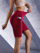 Mulheres cor sólida yoga shorts jogging corrida ciclismo fitness roupas esporti