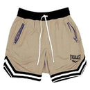 Everlast fitness esportes basquete shorts masculino verão casual solto malha sh