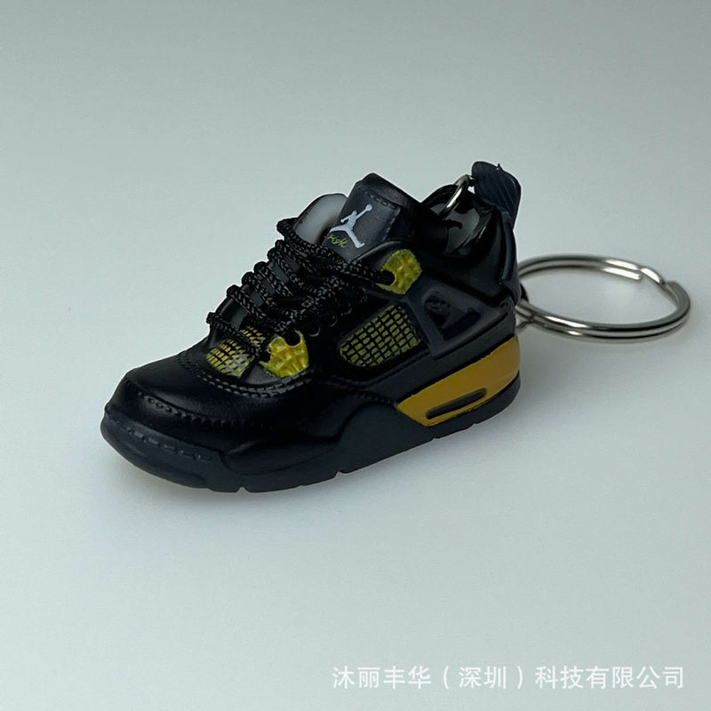 Tendência aj4 chaveiro jordan 4 modelo de sapato esportivo conjunto mochila pre