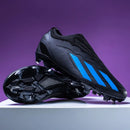 Sapatos de futebol de cano baixo unissex treinamento competição jogo sem costu