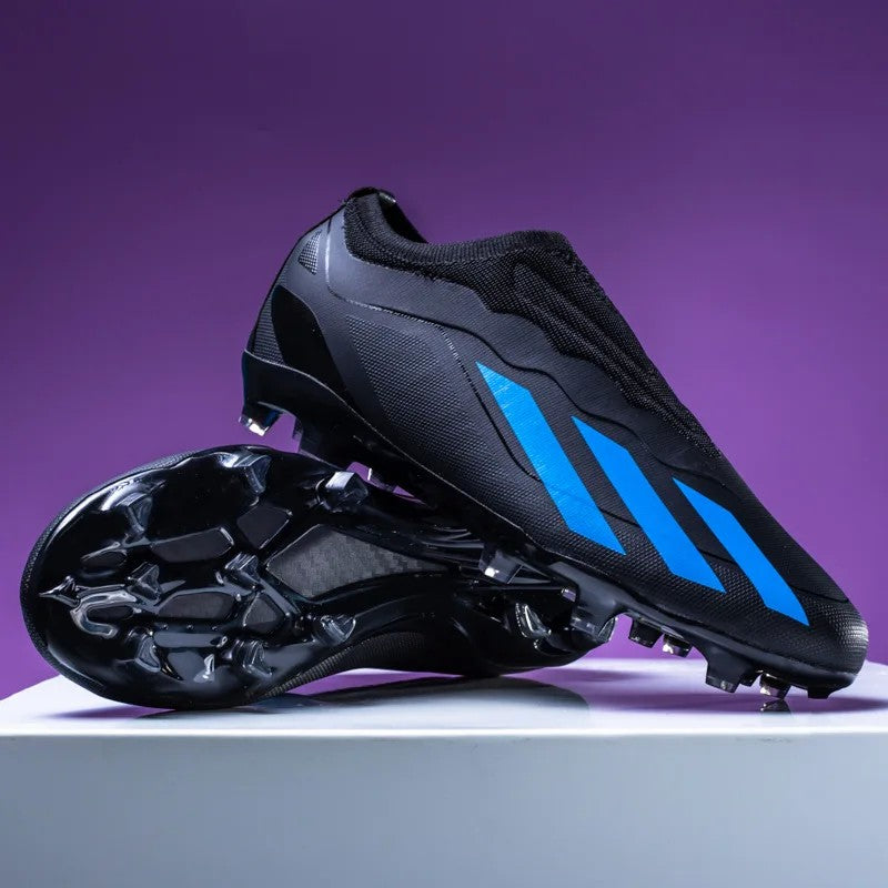 Sapatos de futebol de cano baixo unissex treinamento competição jogo sem costu