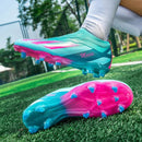 Sapatos de futebol de cano baixo unissex treinamento competição jogo sem costu