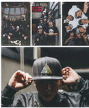 Moda masculina série ladrão dupla cor bloco snapback boné unissex guarda-sol