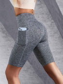 Mulheres cor sólida yoga shorts jogging corrida ciclismo fitness roupas esporti