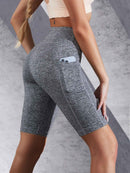 Mulheres cor sólida yoga shorts jogging corrida ciclismo fitness roupas esporti