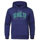 1898 Brooklyn New York Impresso Mens Hoodie Criatividade Crewneck Roupas Moda Ov