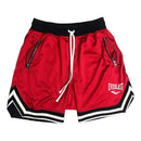 Everlast fitness esportes basquete shorts masculino verão casual solto malha sh