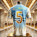 Verão novo bellingham edição comemorativa de alta qualidade camisa esportiva