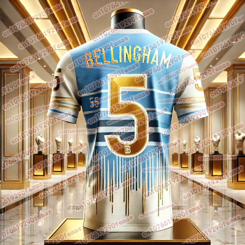 Verão novo bellingham edição comemorativa de alta qualidade camisa esportiva