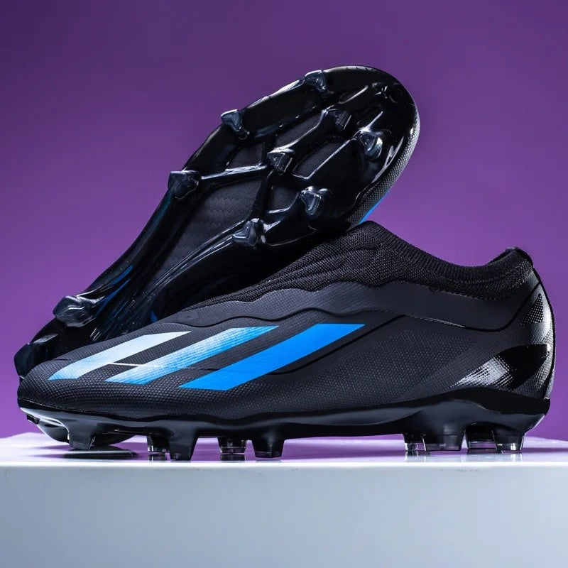 Sapatos de futebol de cano baixo unissex treinamento competição jogo sem costu