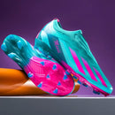 Sapatos de futebol de cano baixo unissex treinamento competição jogo sem costu