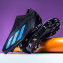 Sapatos de futebol de cano baixo unissex treinamento competição jogo sem costu