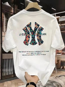 Verão 25 novo coreano masculino e feminino de alta qualidade casual tripulaçã