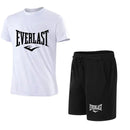 EVERLAST Conjunto de camiseta + shorts masculino, 2 peças, lazer, respiração,