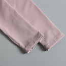 Rodada alta elástica yoga wear para senhoras, topo solto, manga longa, gola alt