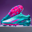 Sapatos de futebol de cano baixo unissex treinamento competição jogo sem costu