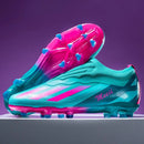 Sapatos de futebol de cano baixo unissex treinamento competição jogo sem costu