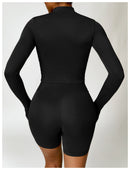 Camiseta feminina de manga comprida para corrida ao ar livre, fitness, peça ún