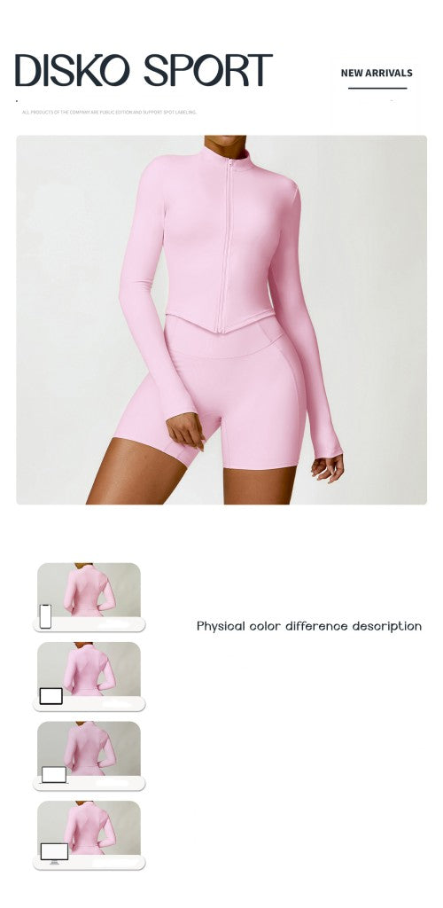 Camiseta feminina de manga comprida para corrida ao ar livre, fitness, peça ún