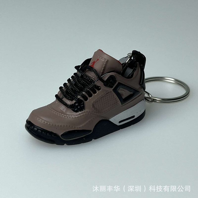 Tendência aj4 chaveiro jordan 4 modelo de sapato esportivo conjunto mochila pre