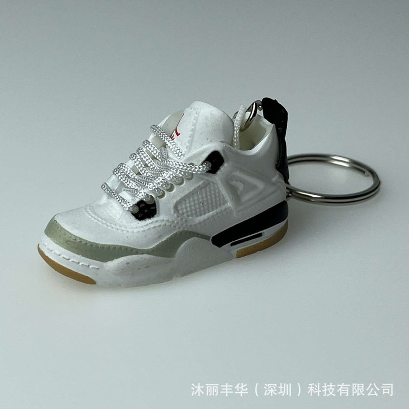 Tendência aj4 chaveiro jordan 4 modelo de sapato esportivo conjunto mochila pre