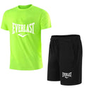 EVERLAST Conjunto de camiseta + shorts masculino, 2 peças, lazer, respiração,